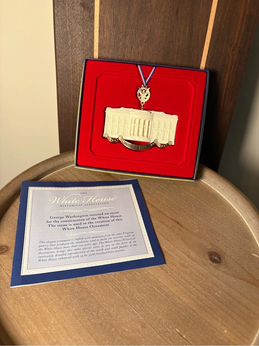 White House Historical Association Commemorative Ornament - Gold & Ivory